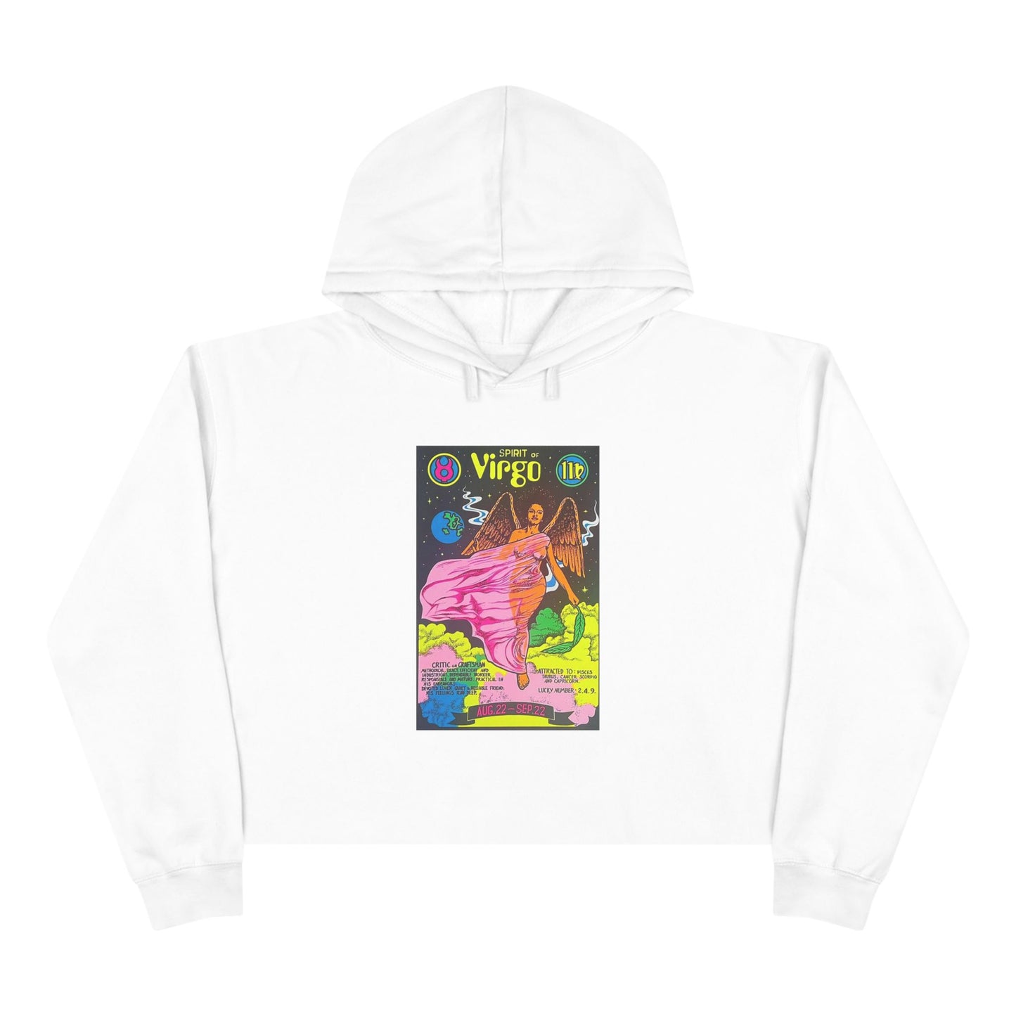Spirit of Virgo Zodiac Women's Cropped Hoodie