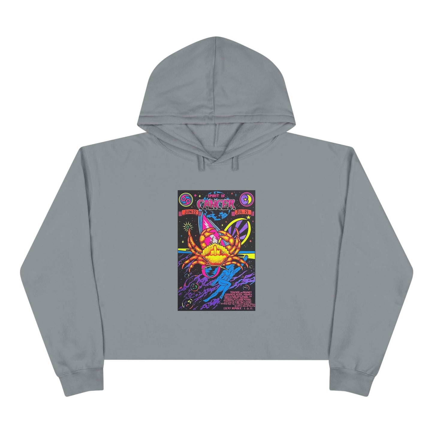 Spirit of Cancer Zodiac Women's Cropped Hoodie