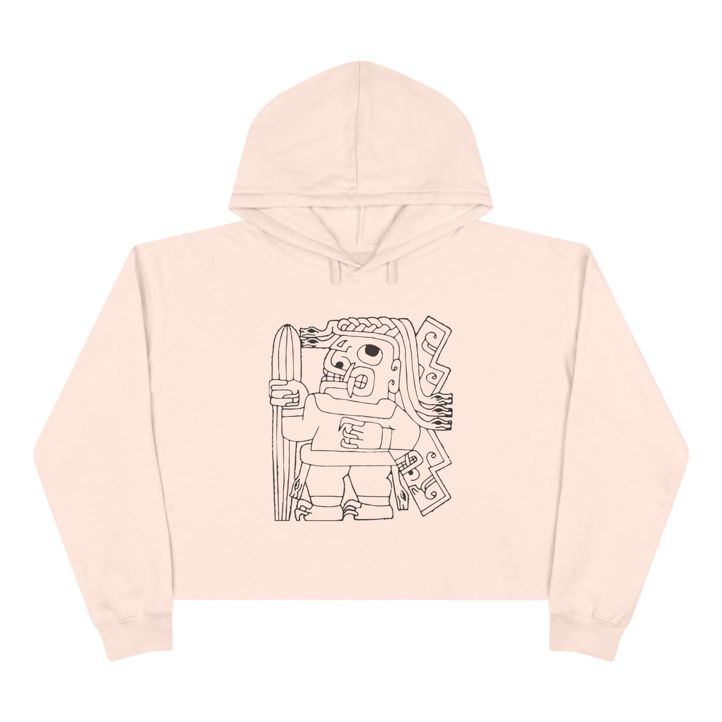 Stela of the Cactus Bearer Women's Cropped Hoodie
