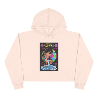 Spirit of Aquarius Zodiac Women's Cropped Hoodie