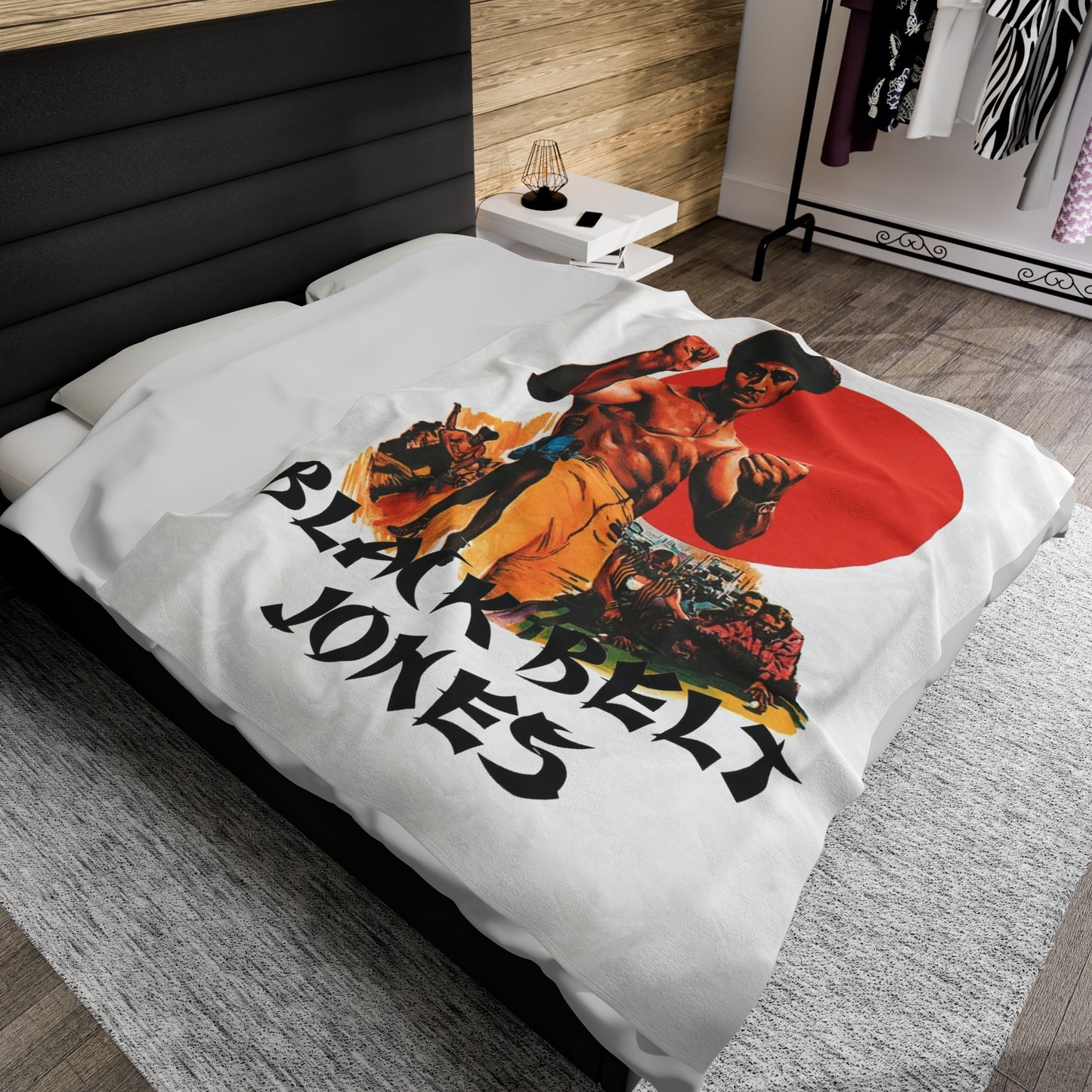 Black Belt Jones Velveteen Plush Blanket
