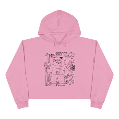 Stela of the Cactus Bearer Women's Cropped Hoodie